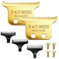 Replacement 2215 T Wide Blades Adjustable Trimmer Blade compatible with Wahl Professional 5 Star Series 8081 and 8171 Hair Clippers Blades-Model 2215 (2Pcs Gold)