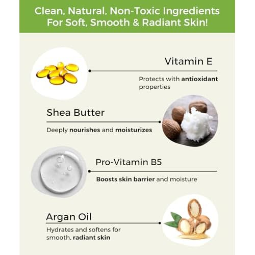 RaGaNaturals Natural Unscented Body Lotion for Dry Skin with Shea Butter and Vitamin E & B5 - Hydrating, Nourishing, Fragrance Free Hand Moisturizer With Organic Essence - For Women, Men, Kids - 8 Oz