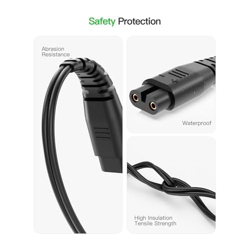 USB Charger Cable Fit for Hatteker-Cordless-Hair-Trimmer Pro Hair Clippers Beard Trimmer RFC-588 RFC-598 RFC-692 Shaver Razor Replacement Charging Power Cord