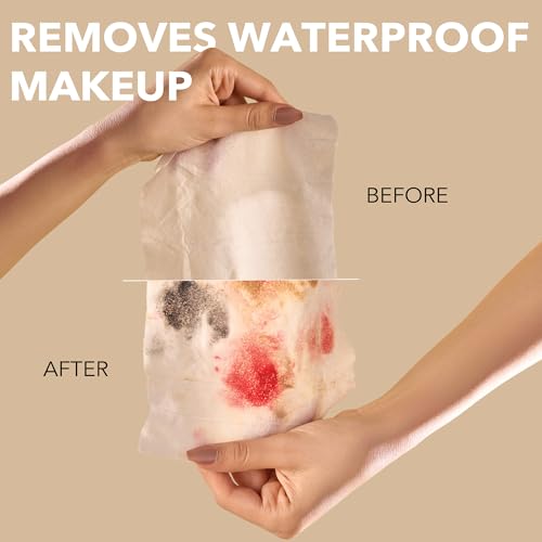 Brookstone Individual Makeup Remover Wipes - Ultra Soft, Makeup Remover Wipe Individually Wrapped, Gently Cleanse & Remove Makeup, 40 Count Makeup Wipes Individually Wrapped