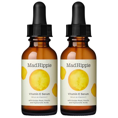 Mad Hippie Vitamin C Serum for Face ? Hyaluronic Acid, Ferulic Acid & Vitamin E, Anti-Aging, Glow Up Essentials, Cruelty-Free Skin Care, 1.02 Oz (Pack of 2)