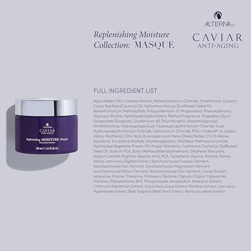 Alterna CAVIAR Anti-Aging Replenishing Moisture Hair Masque | Replenishes Dry, Coarse, Damaged Hair | Sulfate Free