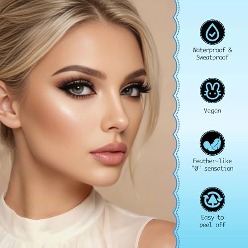 Self Adhesive Lash Clusters Natural Self Adhesive Eyelashes,Pre glued Eyelash Clusters No Glue Needed Lashes Wispy,C- curly,DIY cluster eyelash extensions,8-14mm 120pcs