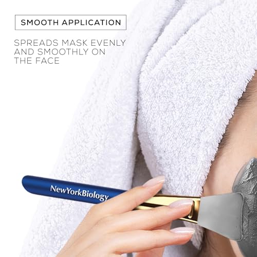 New York Biology Dead Sea Mud Mask for Face and Body with Manuka Honey with 3 pcs Face Mask Brush Applicators - Spa Quality Pore Reducer for Acne, Blackheads and Oily Skin