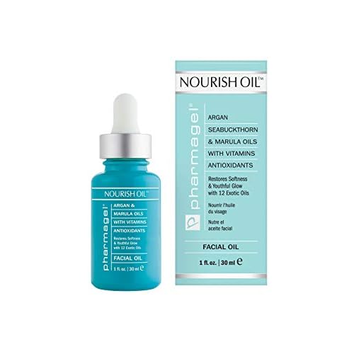 Pharmagel Nourish Facial Oil | Anti Aging Face Oil with 12 Exotic Oils including Avocado and Rosemary Seed | Dry Skin Relief | 1.0 fl. oz.