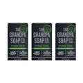 The Grandpa Soap Company Pine Tar Bar Soap for Men- Made With Pine Tar Oil, 3 in 1 Cleanser Deodorizer and Moisturizer, Dermatologist Tested, Safe for Sensitive Skin, 3.25 Oz, 3 Pack