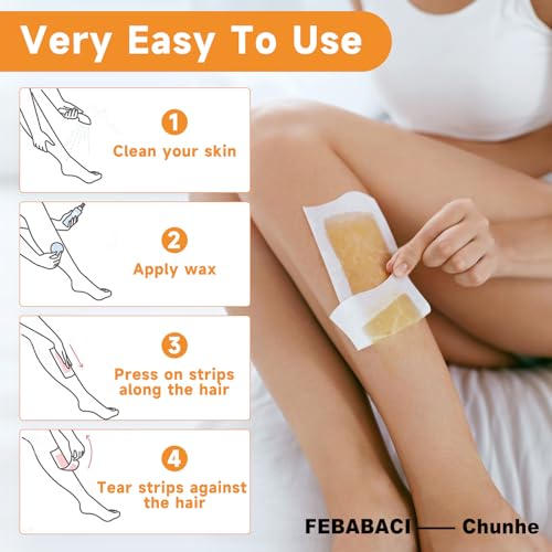 300 Pcs Non Woven Wax Strips,Body and Facial Wax Strips for hair removal,Professional waxing strips without wax(2.8''x 7.9'' and 1.4''x 3.9'')