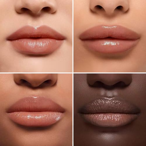 3Pcs Black&Pink&Brown Honey Tinted Lip Stain Lip Balm Lip Gloss Lipstick, Sheer Hydrating Lip Stains Tint, Moisturizing Lip Color for All Skin Tones with Natural Black Cherry