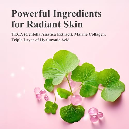 MADECA DERMA Revitalizing Facial Serum with Centella Asiatica, Niacinamide, Collagen & Hyaluronic Acid ? Korean Skincare for Hydration, Skin Repair & Moisturizing Dry Skin, CICA Serum (1.69 fl oz)