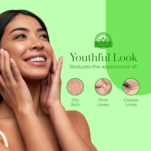 Clear Beauty Cucumber & Aloe Moisturizing Face Mask - Dermatologist Tested, Soothes Irritated Skin, Reduces Wrinkles & Fine Lines, Hydrating, Cruelty-Free Korean Skin Care - All Skin Types