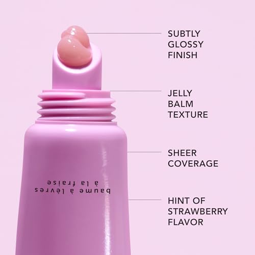 HERBIVORE Dream Jelly Multi-Oil Lip Balm for Hydration + Plumping with Linoleic Acid, Shea Butter, and Vegan Waxes - Plant-based, Vegan, Cruelty-Free