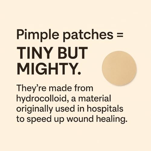 NOOD Pimple Patch ? Skin-Tone Matching, Ultra-Thin & Breathable Hydrocolloid | Discreet Pimple Coverage & Fast Healing | 20 Patches in 2 Sizes (Hazelnut)