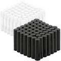 100 Pcs Empty Lip Balm Tubes Bulk Round with Caps, Twist-up Empty Plastic Chapstick Containers for DIY Lipstick Homemade, 5g, BPA Free, Clear and Black