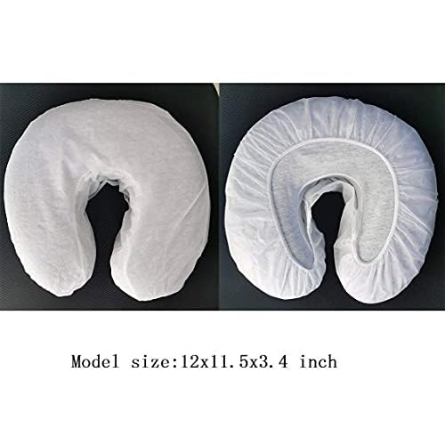 ZMDREAM Pack of 95 Fitted Massage Table Sheets and Disposable Fitted Headrest Covers White