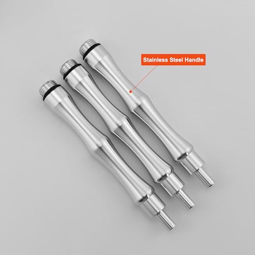 Elitzia 9 Tips 3 Wands Quality Diamond Dermabrasion Replacements Remove Wrinkles Blackheads Fine Lines ETL06C (Stainless Steel)