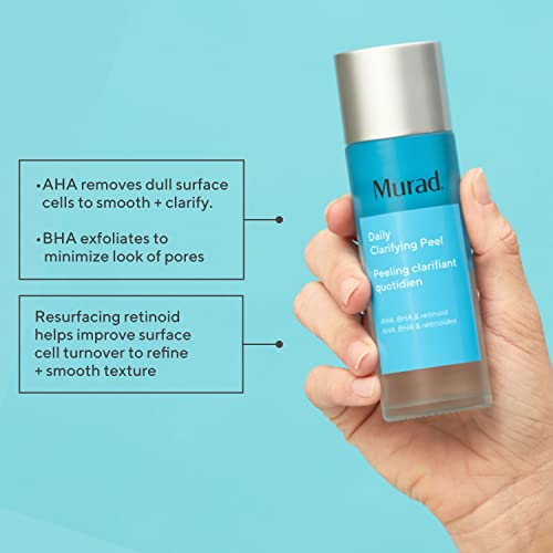 Murad Daily Clarifying Peel ? Retinoid, Salicylic and Glycolic Acid, AHA/BHA Exfoliating Liquid Solution for Softer, Smoother, Hydrated, Pore-Refined Skin ? 3.2 Fl Oz