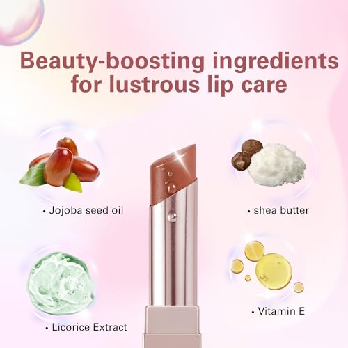 Daisy Doll Lip Stealer 3-in-1 Juicy Lip Stain + Hydrating Lip Balm & Tinted Lip Gloss Oil - Long Lasting Lipstick for Women with Shea Butter & Vitamin E, Deep Burgundy Red Lip Gloss, Made in Japan