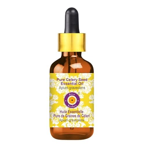 d?ve herbes Celery Seed Essential Oil (Apium graveolens) with Glass Dropper | Pure | Non-Sticky | Non-Greasy | Lightweight | Men & Women | All Skin Types | Steam Distilled 30ml (1 oz)