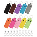 Chapstick Holder Keychain Lip Balm Holder Lipstick Sleeve Pouch Lip Gloss Holder Stocking Stuffers Gift for Women