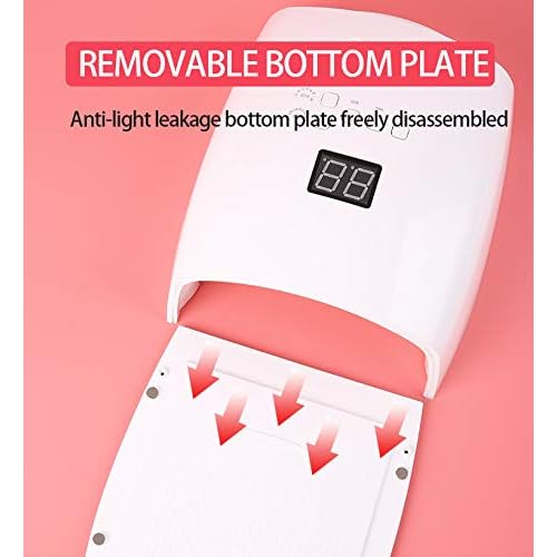 N - A Nail Dryer, Rechargeable, Cordless, 54W UV LED, Professional Polish Nail Light, Double Light Source, for Home and Salon