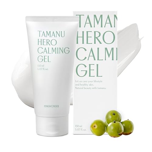 PINKWONDER Tamanu Hero Calming Gel 5.07oz (150ml) | Organic Tamanu Gel, Cooling, Soothing Instant Relief for Skin & Sunburn, Sunburn Relief, Alcohol Free, Gel cream, Korean Skincare
