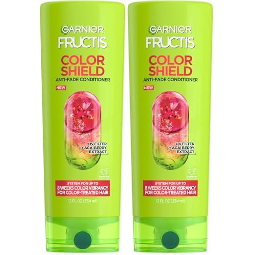 Garnier Fructis Conditioner, Color Shield, 12 Fl Oz | Anti-Fade | For Color-Treated Hair | Pack of 2