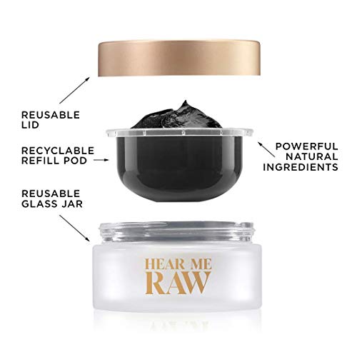 HEAR ME RAW The Detoxifier with Charcoal+, Mask + Scrub, Refill Pod, 2.5 oz