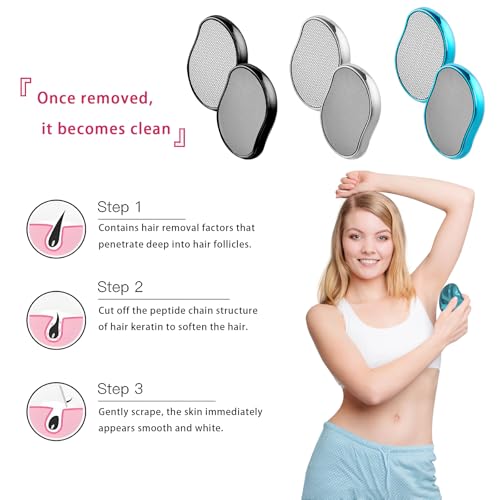 Crystal Hair Remover, Crystal Hair Eraser, Reusable Nano Glass,Multi-Color and Style Options,Easy to Wash,Ideal for Soft and Silky Skin,Skin Exfoliation (Nano Mirror coarse Glass(Blue))