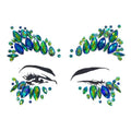 Halloween Green Face Jewels festival face Tattoo rave accessories face gems around eyes body gems Bindi Glitter Eyes Forehead Sticker DIY edm outfits for women festival (emerald/SR14)