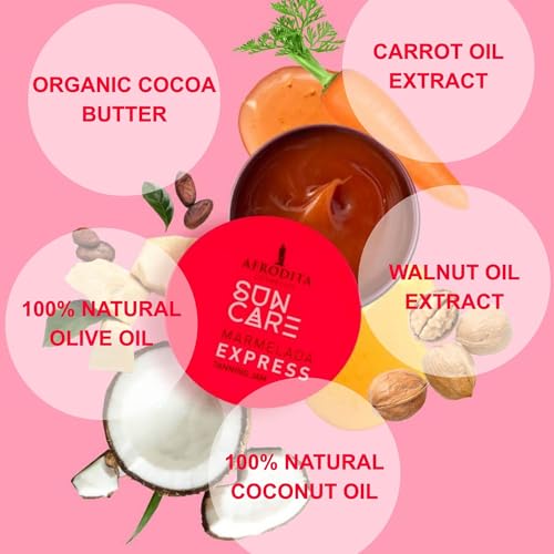 Sun Care Marmelada Tanning Accelerator | For Quick and Intense Tan | with 100% Organic Coconut Oil, Karit? and Cocoa Butter | Silicone-Free | Vegan (Express)