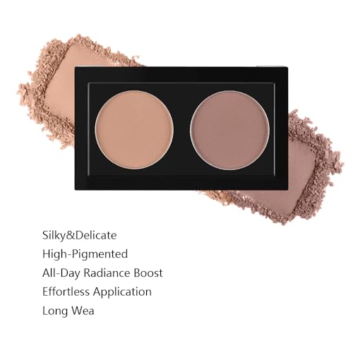Duo Eye Shadow Powder£¬Nude &Warm Gray Matte Eyeshadow Makeup Palette£¬Neutral Shades Eyeshadow Palette for Woman Daily Eyes Looks£¬Highly Pigmented£¬Smooth, Blendable£¬sombras de ojos, Cruelty-Free 04