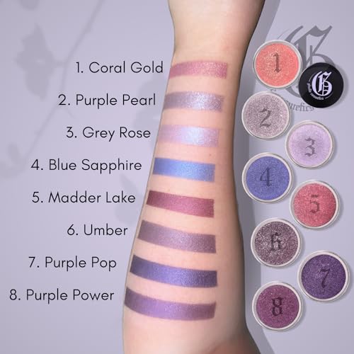 Purple Pop Loose Powder Eyeshadow - Organic, Mineral Make Up, Shimmer and Matte Eyeshadow Palette, Non-Toxic Eye Shadow Glitter, Loose Pigment, Highlighter, Powder Eyeshadow