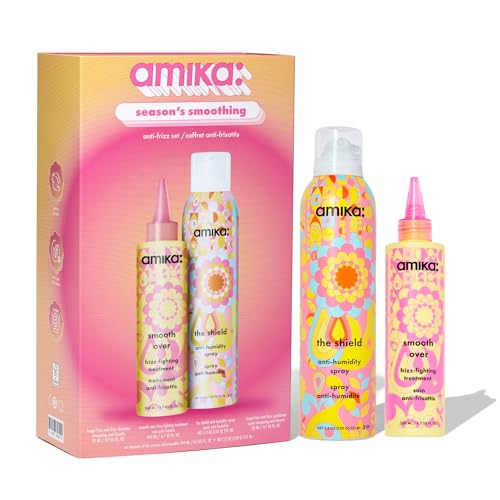 amika the shield anti-humidity spray | lightweight, invisible heat protection spray, contains UV filters, for smooth, frizz free hair