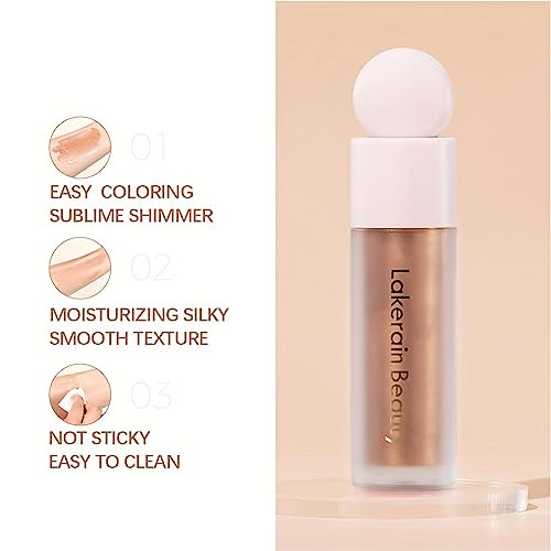 GECOMO Liquid Contour Beauty Wand Face Highlighter Bronzer Makeup Stick, Dewy Finish, Moisturizing Silky Smooth Texture 0.25 Oz/ 7.5ml - 02 STARLIGHT