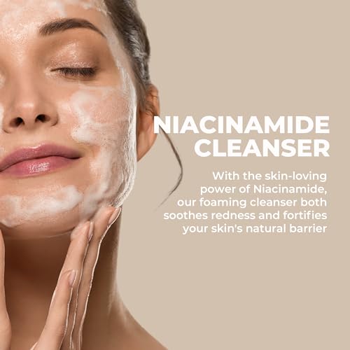 DERMAFIRM Cica AC Cleansing Foam 5.29 oz | Glycolic Acid Face Wash Niacinamide Face Wash Hydrating Facial Cleanser for Oily, Sensitive & Dry Skin | Korean Skincare Water Based Cleanser for Women & Men