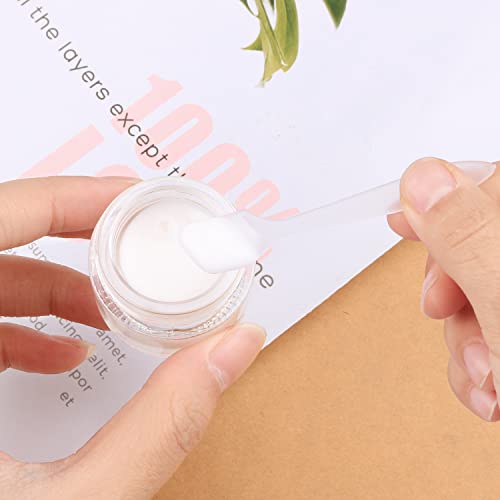 Wresty 10 Gram Glass Cosmetic Containers 19 Packs Round Sample Jars Cosmetic Cream Bottles Makeup Pots Container Vials (gold lids)