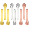 9 Pack Metal Cosmetic Skincare Spatula, Makeup Beauty Scoop, Mini Mask Facial Reusable Spoon, Mixing Stick Applicator for Facial Cosmetic, Cream, Lotions, Moisturizer (Rose Gold, Gold, Silver)