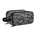 MNSRUU Large Capacity Makeup Bag, Digital Skull Head Moth Cosmetic Bag Portable Toiletries Pouch with Compartments Makeup Organizer Case for Travel Women