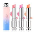 3 Pack Crystal Flower Jelly Lipstick,Magic Color Changing Lipstick,PH Clear Temperature Color Changing Lip Gloss,Lip Balm,Long Lasting Nourishing Moisturizing Lip Stick Set J