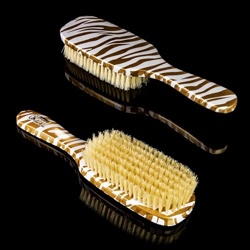 Torino Pro Wave Brush #253-7 Row Soft bristles Shower brush -100% Pure Boar Bristles - Great for laying down your 360 Waves