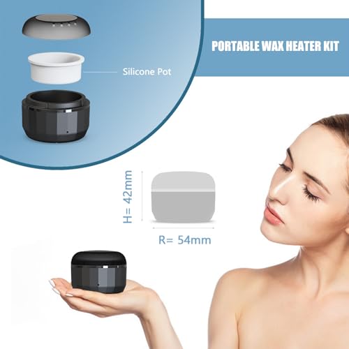 Nose Wax Kit for Men & Women, Mini Wax Heater with 100g Hard Wax Beans, USB-Powered Fast Heating for Nose & Ear Hair Removal, Facial Grooming Kit, Portable & Easy to Use (Pink)