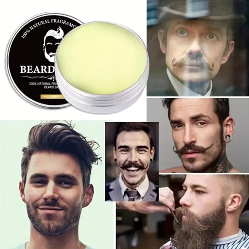 Beard Balm Men Free Washing Premium Beard Oil Hair Care, Beards Shape Facial hair Cream Premium Beard Care Facial hair Butter 2oz (Black box)