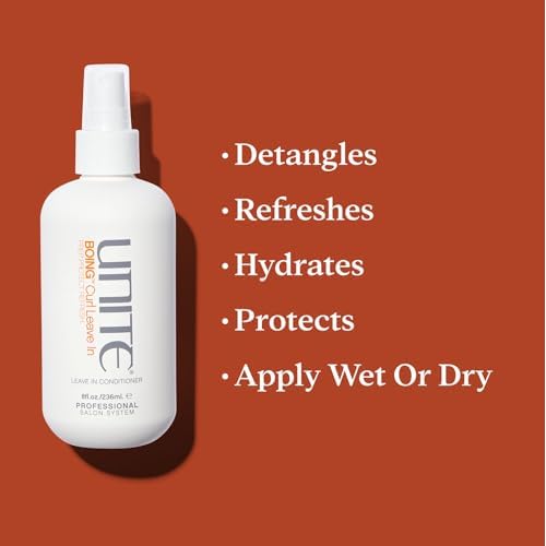 UNITE Hair ? BOING Curl Leave-In ? Lightweight Detangling Spray to Hydrate, Define & Control Frizz ? For Wavy, Curly & Coily Hair ? UV & Thermal Protection ? 8 Fl Oz