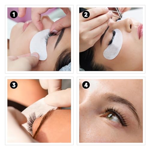 Vaincre 120 Pairs Hydrogel Under Eye Patches, Gel Eye Pads Lash Extensions, Lint Free Eyelash Lash Lift Pads for Eyelash Extension Supplies Tools