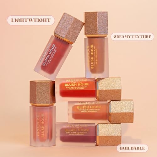 Profusion Cosmetics Blush Hour Lightweight and Long Wearing Soft Matte Cream Blush, Buildable, Natural Finish, Radiant Glow (Mai Tai, 1)