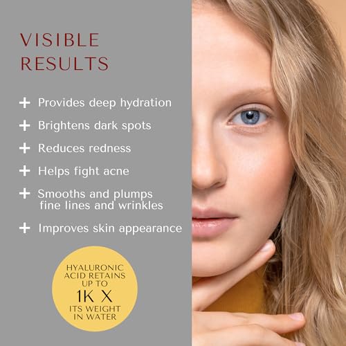 Hyaluronic Booster Serum ? Hydrating Face Serum with Hyaluronic Acid & Vitamin C ? Supports Smooth, Youthful-Looking Skin ? All Skin Types