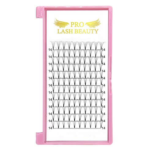 Premade Volume Eyelash Extensions 7D-C-0.07-14 Short Stem Premade Fans Eyelash Extensions 9 to 20 mm Pre made Lash Fans 3D 5D 7D Volume Lash Extensions .07 .10 C D Curl(7D-C-0.07,14mm)