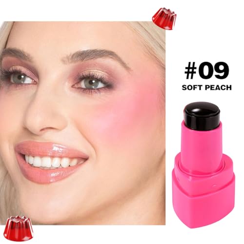 Cooling Water Jelly Tint Stick£¬Multi-Use Juicy Love Blush, 3-In-1cheek Blush & Eyeshadow & Lip Tinted Long-Lasting Moisture Stick£¬Bouncy Jelly Texture£¬Creates A Moist Watercolor Effect (#09, 0.32oz)