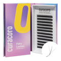 Curacoro Fairy Volume Lash Extensions 3D - 0.7mm Thickness CC Curl 8mm-15mm Length, Premium Matte Black Individual Eyelashes Tray, Professional Supplies Use