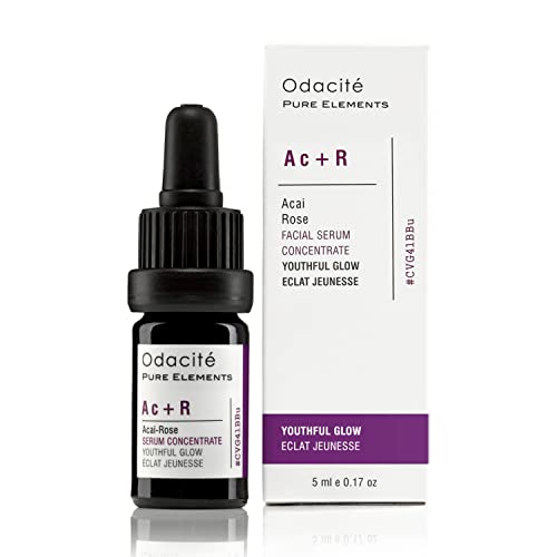Odacit? Anti Aging Serum Concentrate with Acai + Rose - Revitalizing Facial Oil, Youthful Glow, Improves Skin Tone, Wrinkles, and Firmness, Age defying, Rose Oil, 0.17 fl. oz.